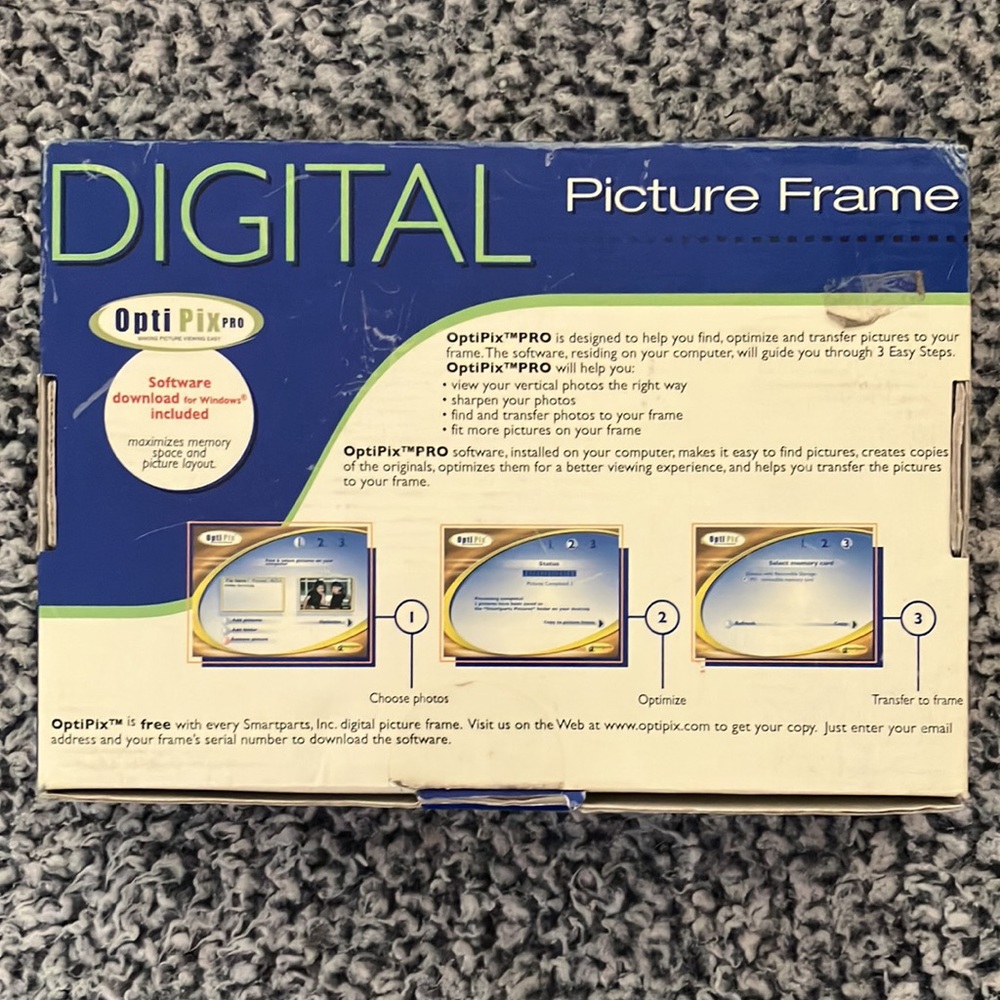 SMARTPARTS/OptiPixPro/Digital Picture Frame/5.6” w/Quick Start Guide/User Manual - Picture 3 of 11